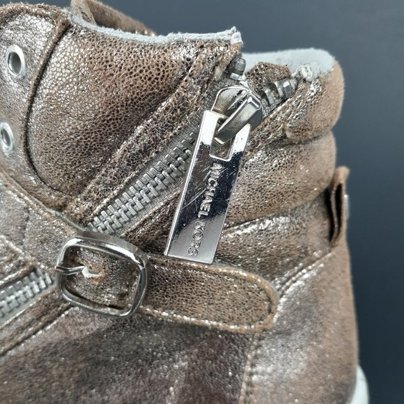 Michael Kors Studded High Top Sneaker Size 5 - Picture 5 of 15